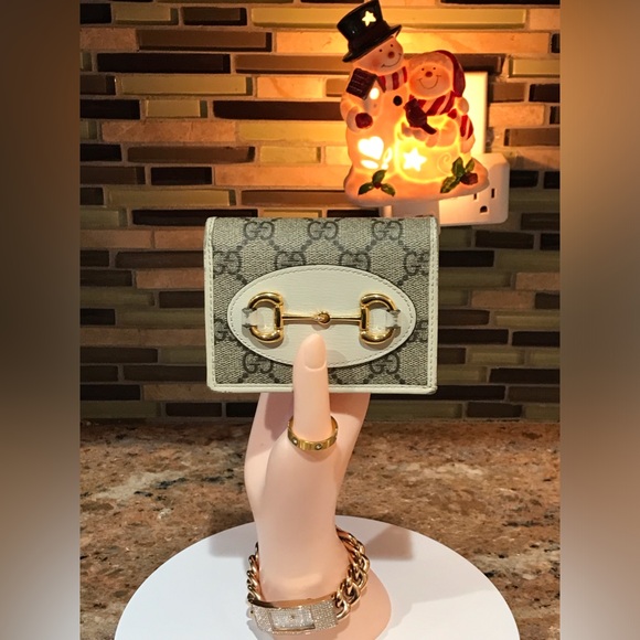 GUCCI GG Supreme Horsebit Compact Card Wallet 😍❤️‍🔥🔥 - Picture 11 of 17